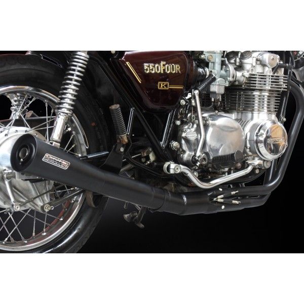 Delkevic volledig systeem Megaphone RVS 550mm - CB550K (1977-1978)