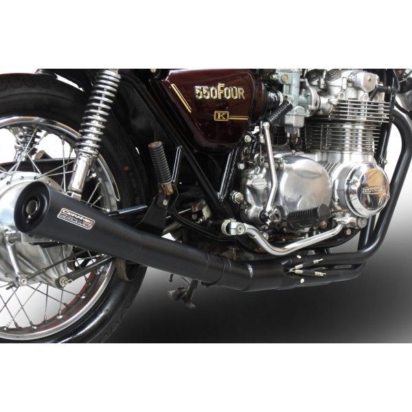 Delkevic volledig systeem Megaphone RVS 550mm - CB550K (1977-1978)