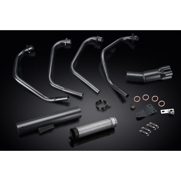 Delkevic volledig systeem Short Straight RVS 350mm - CB550K FOUR (1974-1976)