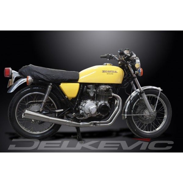 Delkevic volledig systeem Megaphone RVS 550mm - CB400F CB400 Four (1975-1977)