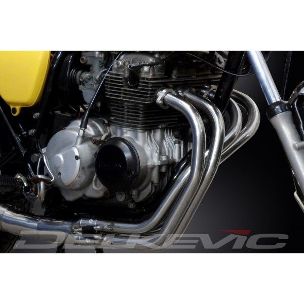 Delkevic volledig systeem Megaphone RVS 550mm - CB400F CB400 Four (1975-1977)