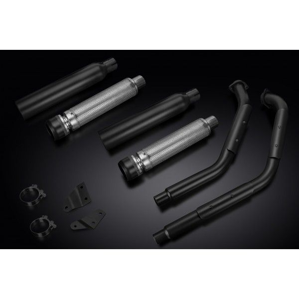 Delkevic volledig systeem Round RVS 410mm - VL800 Intruder Volusia (2001-2016)