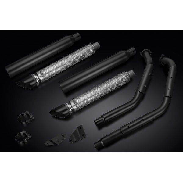 Delkevic volledig systeem Round RVS 550mm - VL800 Intruder Volusia (2001-2016)