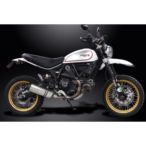 Delkevic slip-on kit X-Oval Titanium 343mm - Scrambler Desert Sled (2017-2019)