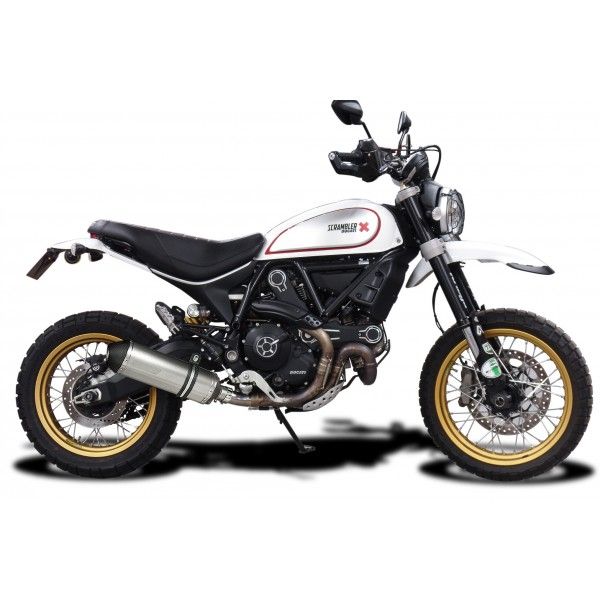 Delkevic slip-on kit X-Oval Titanium 343mm - Scrambler Desert Sled (2017-2019)