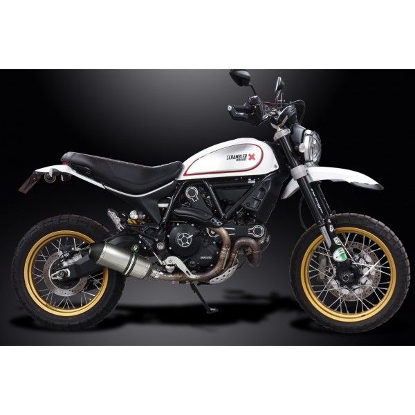 Delkevic slip-on kit X-Oval Titanium 260mm - Scrambler Desert Sled (2017-2019)