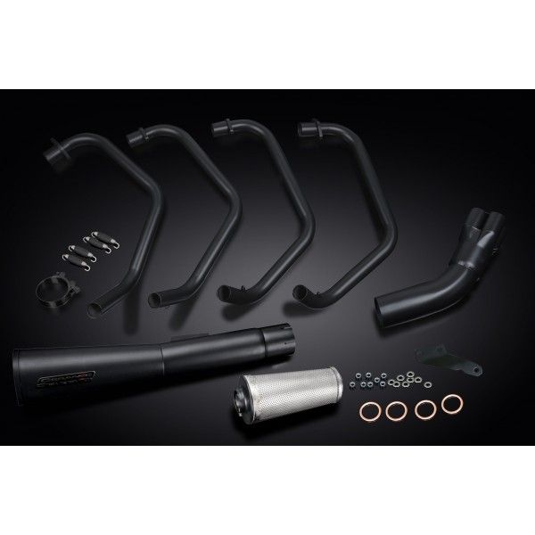 Delkevic volledig systeem Megaphone RVS 550mm - GPZ1100 Uni-Trak ZX1100A (1983-1985)