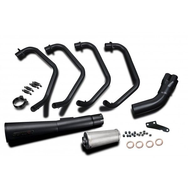 Delkevic volledig systeem Megaphone RVS 550mm - GPZ1100 Uni-Trak ZX1100A (1983-1985)