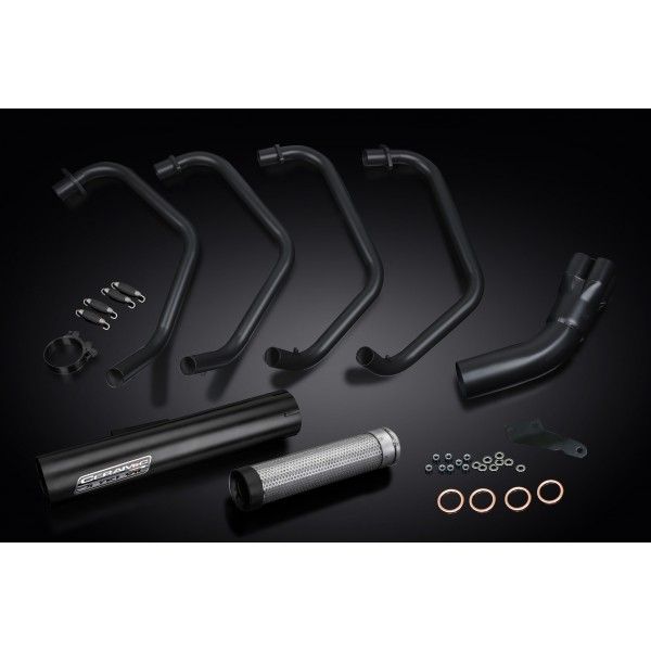 Delkevic volledig systeem Short Straight RVS 350mm - GPZ1100 Uni-Trak ZX1100A (1983-1985)