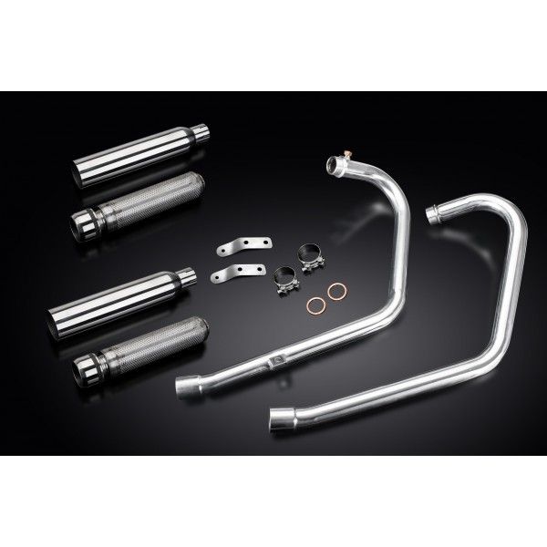 Delkevic volledig systeem Round RVS 410mm - Bonneville Bobber 2017-2019