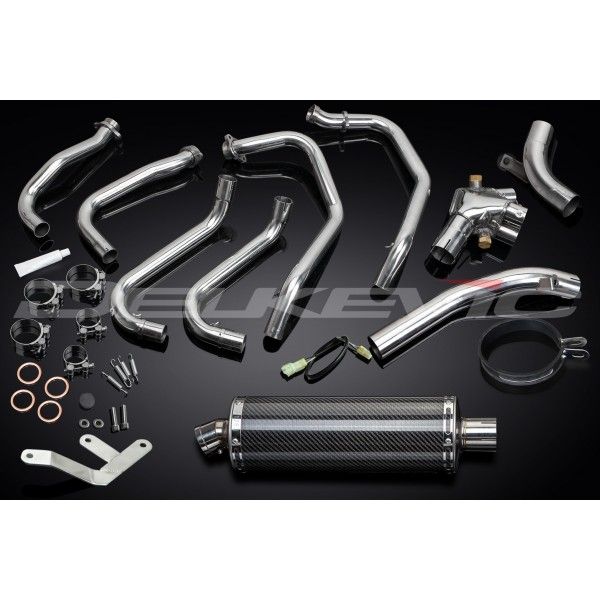 Delkevic volledig systeem Oval Carbon 350mm - VFR800FI (1998-2001)