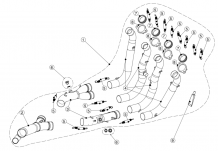 Akrapovic RVS Voorbochten BMW S 1000 XR 2015 > 2019