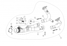 Akrapovic Titanium Voorbochten BMW R 1250 GS / Adventure 2019 > 2023
