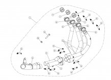 Akrapovic RVS Voorbochten Kawasaki Z900 2017 > 2019