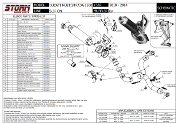 Storm By Mivv GP RVS Black Slip-On Einddemper Met E-keur DUCATI MULTISTRADA 1200 2010 - 2014