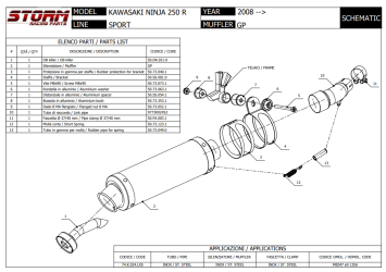 Storm By Mivv GP RVS Black Slip-On Einddemper Met E-keur KAWASAKI NINJA 250R 2008 - 2013