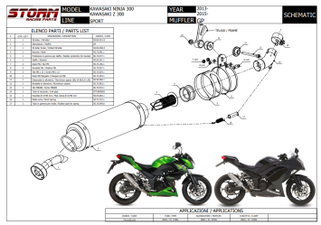 Storm By Mivv GP RVS Black Slip-On Einddemper Met E-keur KAWASAKI NINJA 300 2013 - 2016