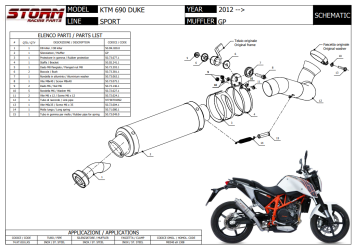 Storm By Mivv GP RVS Black Slip-On Einddemper Met E-keur KTM 690 DUKE 2012 - 2018