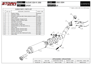 Storm By Mivv GP RVS Black Slip-On Einddemper Met E-keur SUZUKI GSX-R 1000 2003 - 2004