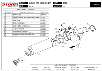 Storm By Mivv GP RVS Slip-On Einddemper Met E-keur SUZUKI GSX 1250 FA BANDIT 2009 - 2016