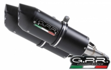 GPR Furore Nero Dubbele Slip-on Einddemper Set met E-keur Aprilia ETV Caponord Rally 1000 2001 > 2007