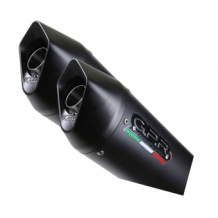 GPR Furore Nero Dubbele Slip-on Einddemper Set met E-keur Aprilia ETV Caponord Rally 1000 2001 > 2007
