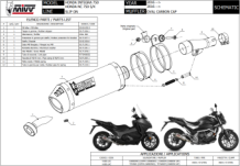 Mivv Oval Carbon met Carbon Cap Slip-on Einddemper met EURO4 Keuring Honda Integra 750 2016 > 2020