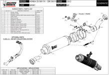 Mivv GP RVS Black Slip-on Einddemper met E-keur Honda CB 500 X 2013 > 2015