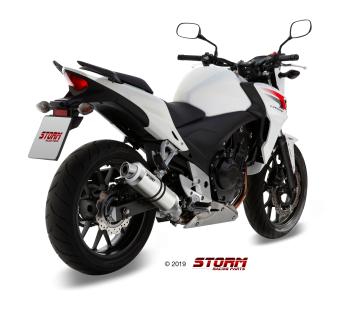 Storm By Mivv GP RVS Slip-on Einddemper Met E-keur HONDA CB 500 F 2013 - 2015