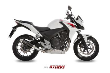 Storm By Mivv GP RVS Black Slip-On Einddemper Met E-keur HONDA CB 500 F 2013 - 2015