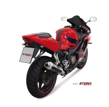 Storm By Mivv GP RVS Black Slip-On Einddemper Met E-keur HONDA CBR 600 FS 2001 - 2003