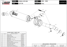 Mivv Oval RVS Slip-on Einddemper met E-keur Honda VFR 800 1998 > 2000