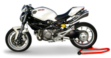 HP Corse Hydroform RVS Slip-on Dubbele Einddemper set (L+R) met E-keur Ducati Monster 796 2010 > 2014