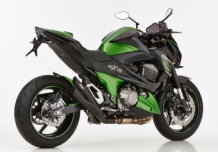 Hurric Pro 2 RVS Black Slip-on Double Exit EInddemper met E-keur Kawasaki Z 800 E 2013 > 2016