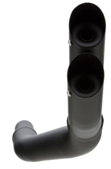 Hurric Pro 2 RVS Black Slip-on Double Exit EInddemper met E-keur Kawasaki Z 800 E 2013 > 2016