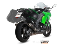2x Mivv GP Carbon Slip-on Einddempers met E-keur Kawasaki Z 1000 SX 2014 > 2019