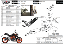 Mivv GP RVS Black Volledig Uitlaatsysteem met E-keur KTM 390 Duke 2013 > 2016