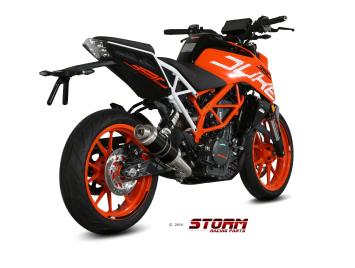 Storm By Mivv GP RVS Black Slip-On Einddemper Met E-keur KTM 390 DUKE 2017 - 2020