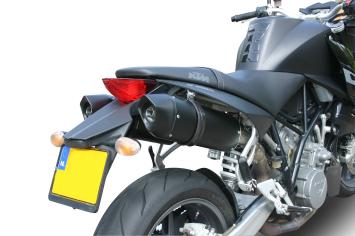 GPR Furore Nero Dubbele Slip-on Einddemper Set (L+R) met E-keur incl. Katalysator KTM Superduke 990 - R ( LC8) 2004 - 2012