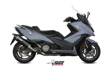 Mivv Speed Edge RVS Black Slip-on Einddemper met E-keur Kymco AK550 2017 > 2020