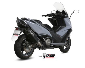 Mivv Speed Edge RVS Black Slip-on Einddemper met E-keur Kymco AK550 2017 > 2020