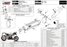 Mivv Suono RVS Black Slip-on Einddemper met E-keur Aprilia Tuono V4 2010 > 2016
