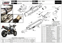 Mivv Suono RVS Dubbele Slip-on Einddemper (L+R) Set met E-keur Aprilia Dorsoduro 1200 2012 > 2016