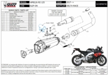 Mivv Delta Race RVS Black Slip-on Einddemper met E-keur Aprilia RS 125 2017 > 2020