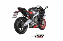 Mivv Delta Race RVS Black Compleet Uitlaatsysteem met E-keur Aprilia RS 660 2020 > 2024