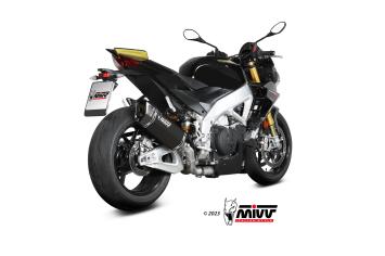 Mivv SR-1 Black Titanium Einddemper met E-keur Aprilia Tuono V4 1100 2021 - 2024