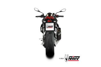 Mivv SR-1 Black Titanium Einddemper met E-keur Aprilia Tuono V4 1100 2021 - 2024