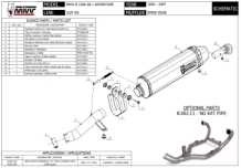 Mivv Speed Edge RVS Slip-on Einddemper met E-keur BMW R 1200 GS 2004 > 2007