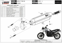Mivv Suono RVS Black Slip-on Einddemper met E-keur BMW F 700 GS 2012 > 2017
