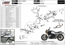 Mivv Suono RVS Black High Up Slip-on Einddemper BMW R NINE T 2014 > 2020